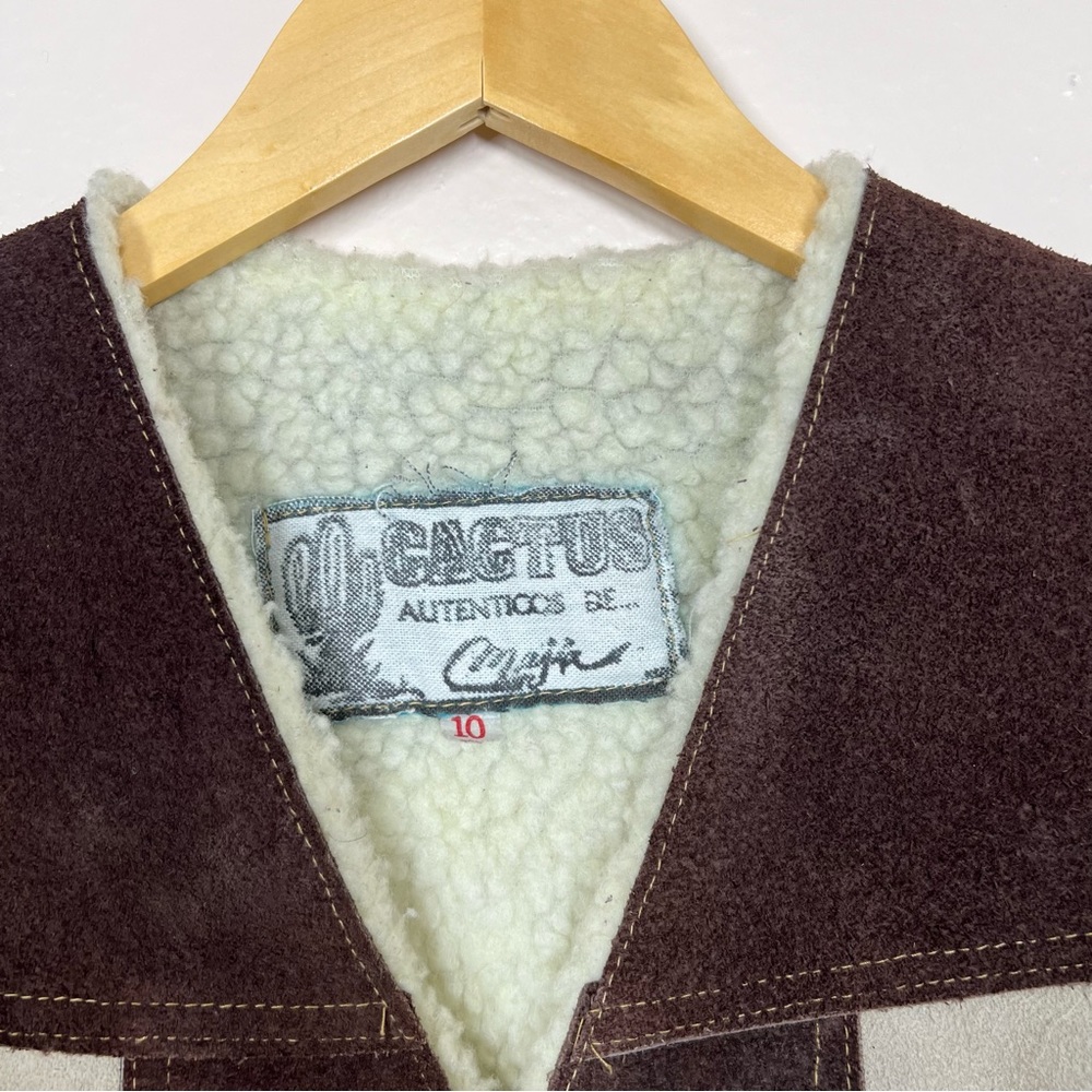 Cactus Authenticos Leather Horse Print Western Vest - Picture 5 of 9